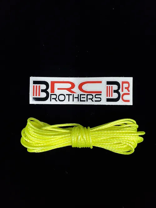 Hi-vis yellow synthetic winch line, 10ft.