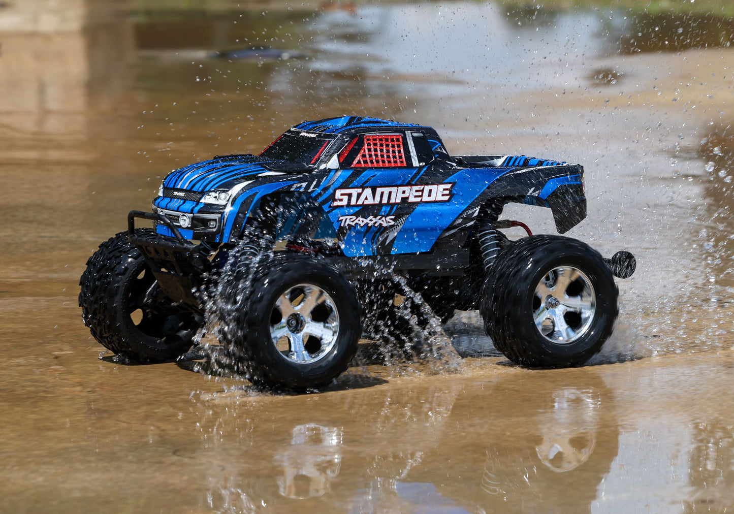 36254-8 Stampede: 1/10 Scale Monster Truck 2WD HD w/USB-C Blue