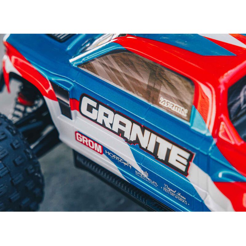 1/18 GRANITE GROM MEGA 380 Brushed 4X4 Monster Truck RTR with Battery & Charger, Blue