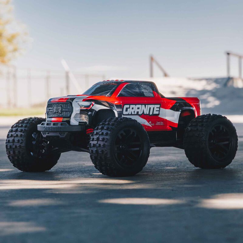 1/18 GRANITE GROM MEGA 380 Brushed 4X4 Monster Truck RTR with Battery & Charger, Red