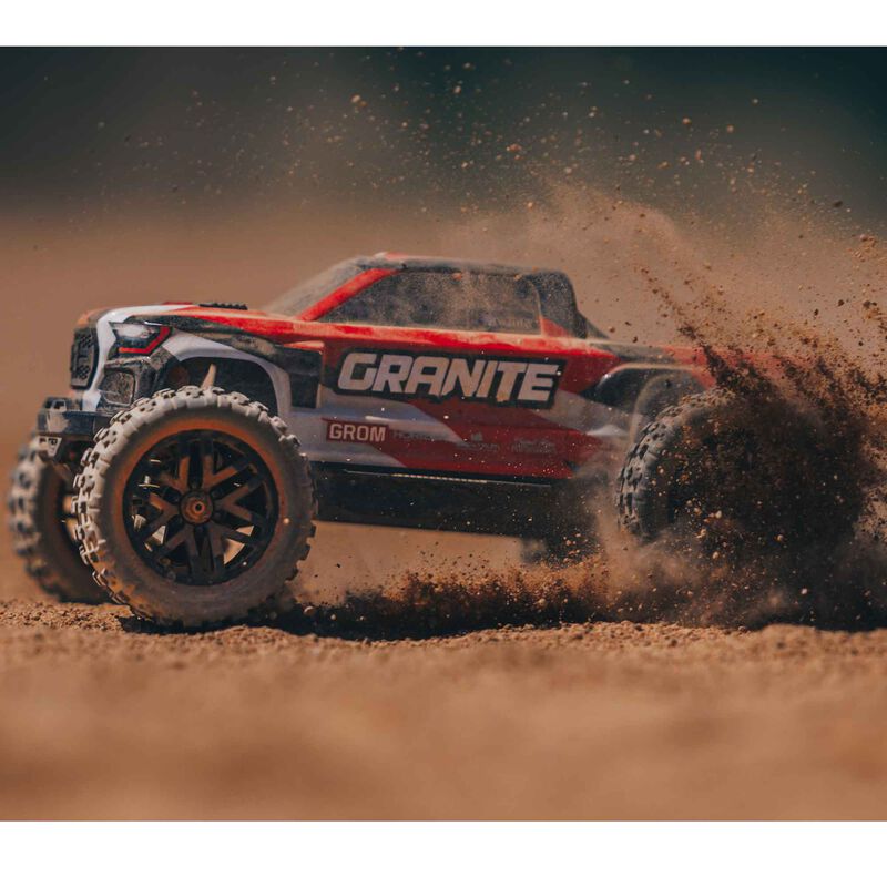 1/18 GRANITE GROM MEGA 380 Brushed 4X4 Monster Truck RTR with Battery & Charger, Red