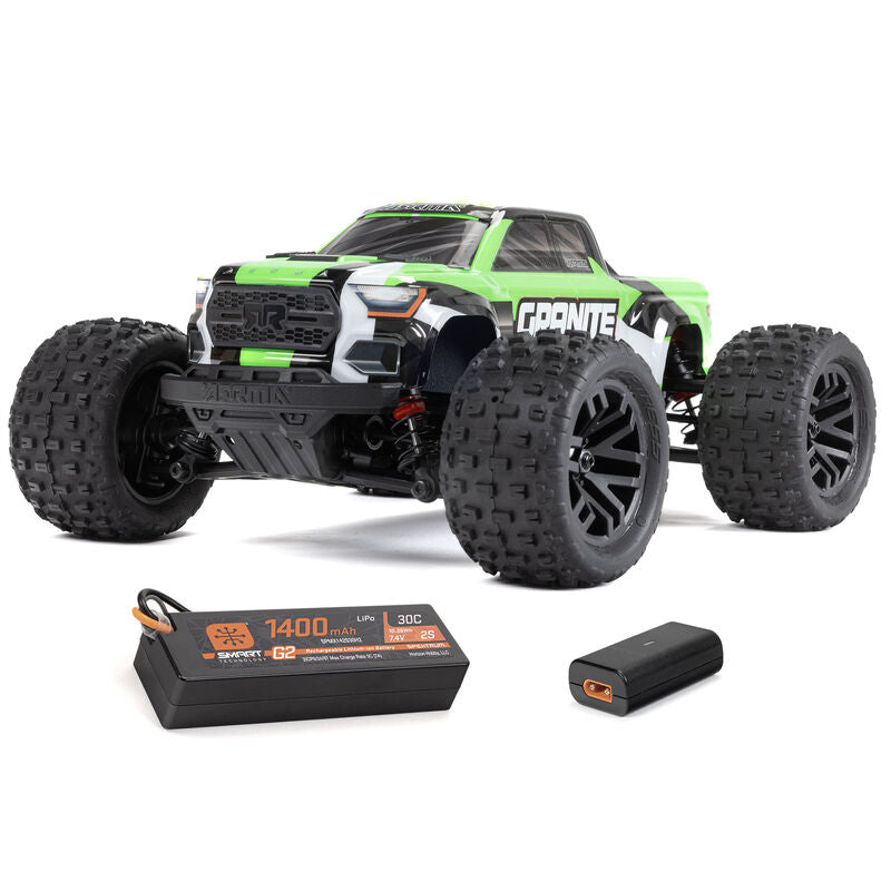 1/18 GRANITE GROM MEGA 380 Brushed 4X4 Monster Truck RTR with Battery & Charger, Green