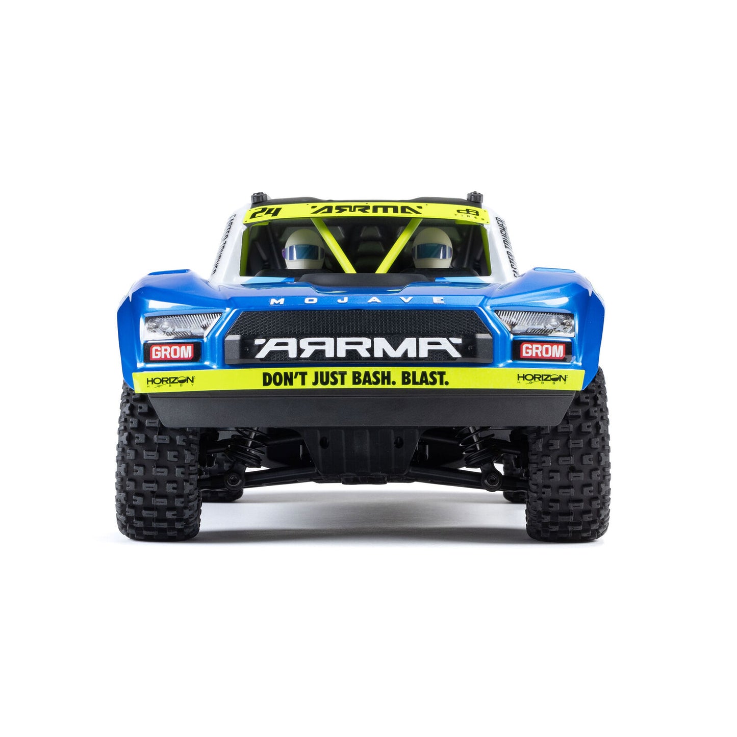 MOJAVE GROM MEGA 380 Brushed 4X4 Small Scale Desert Truck RTR with Battery & Charger, Blue/White