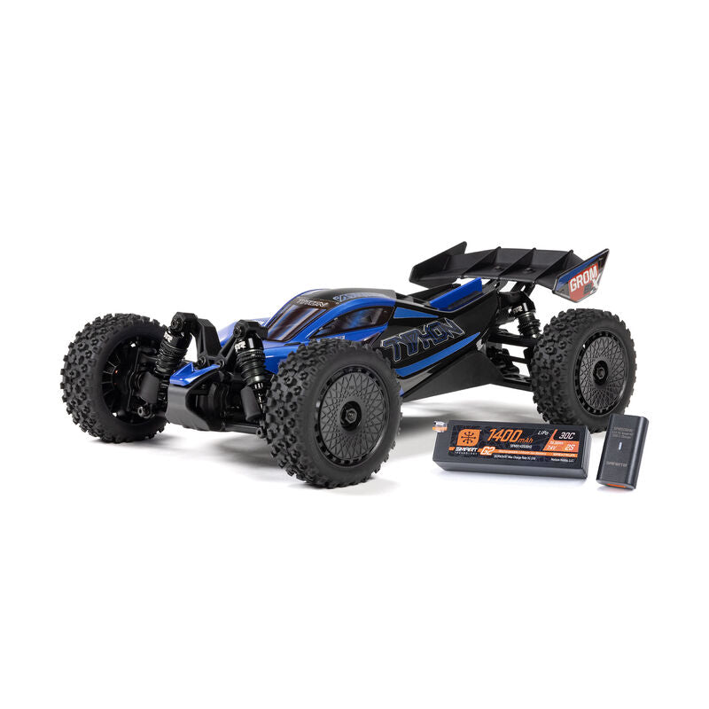 TYPHON GROM 223S BLX Brushless 4X4 Small Scale Buggy RTR with Battery & Charger, Blue