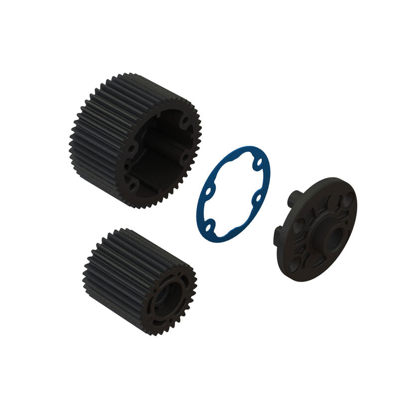 ARRMA Diff Case and Idler Gear Set (47/29T, 0.8M) (BLUE)