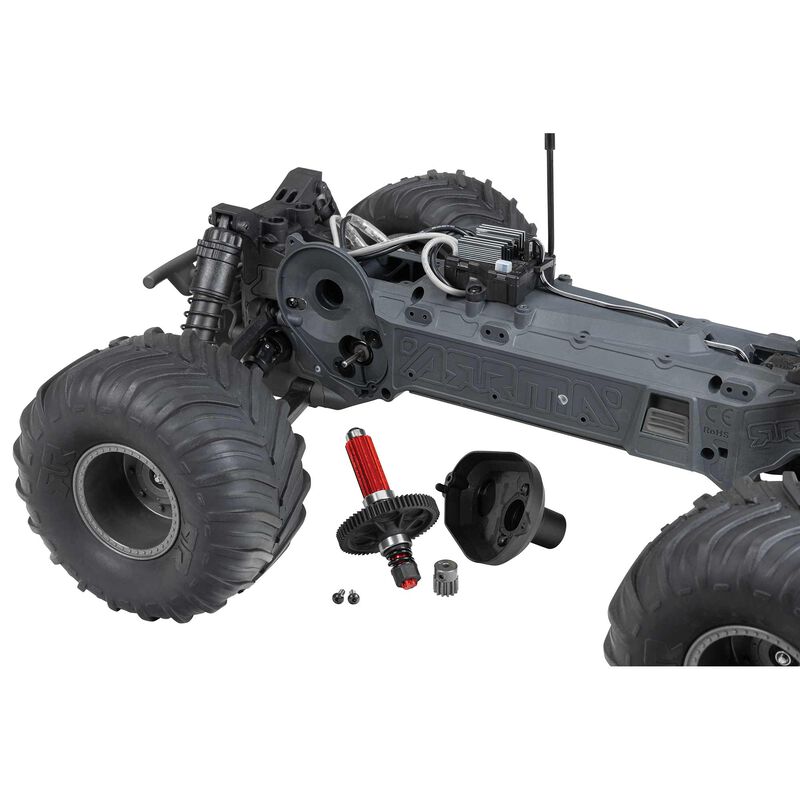 AARMA GORGON 2wd MT 1/10 Ready to Assembly KIT SMART USB charger & Battery Gunmetal