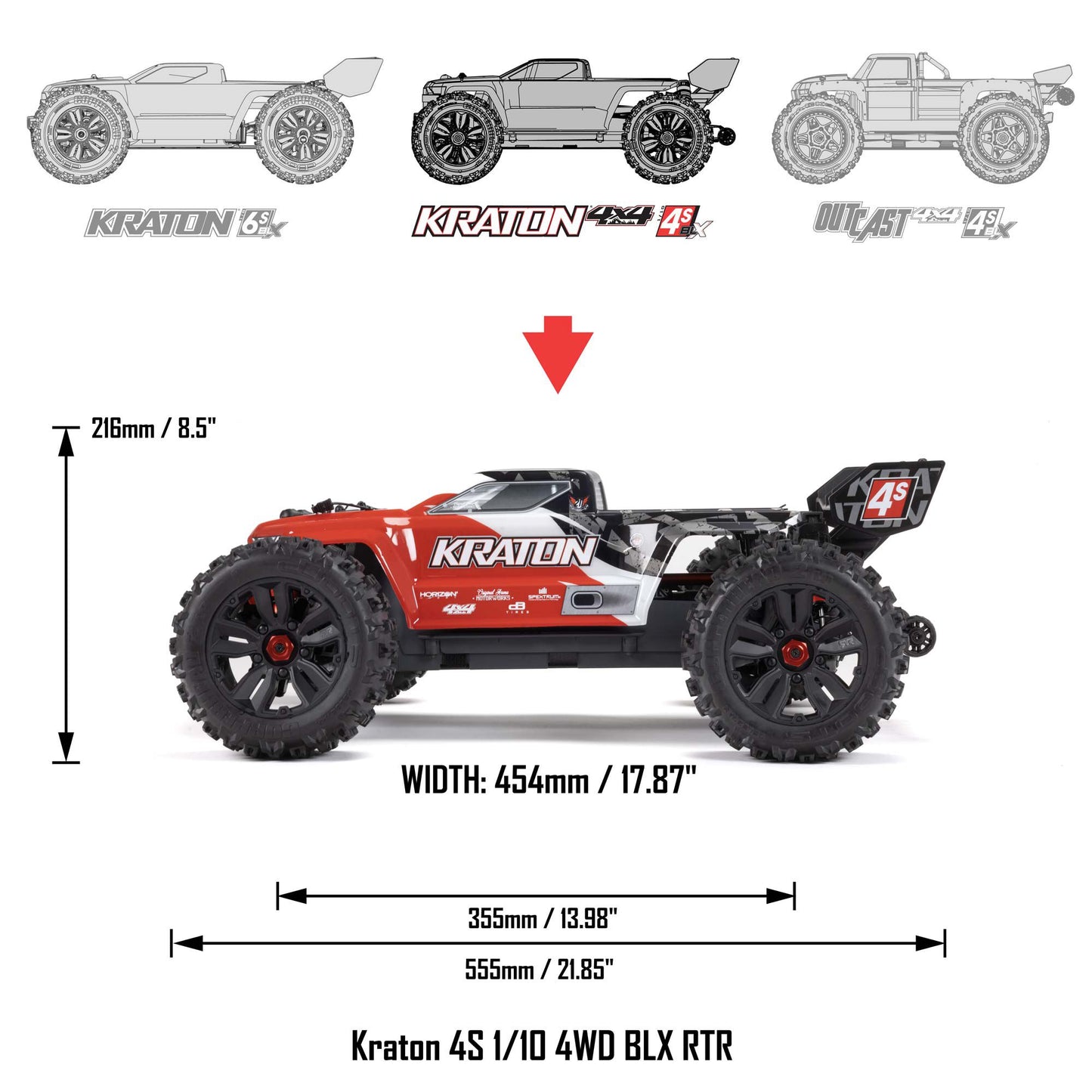 Kraton 4X4 4S brushless 1/10th 4WD speed MT green