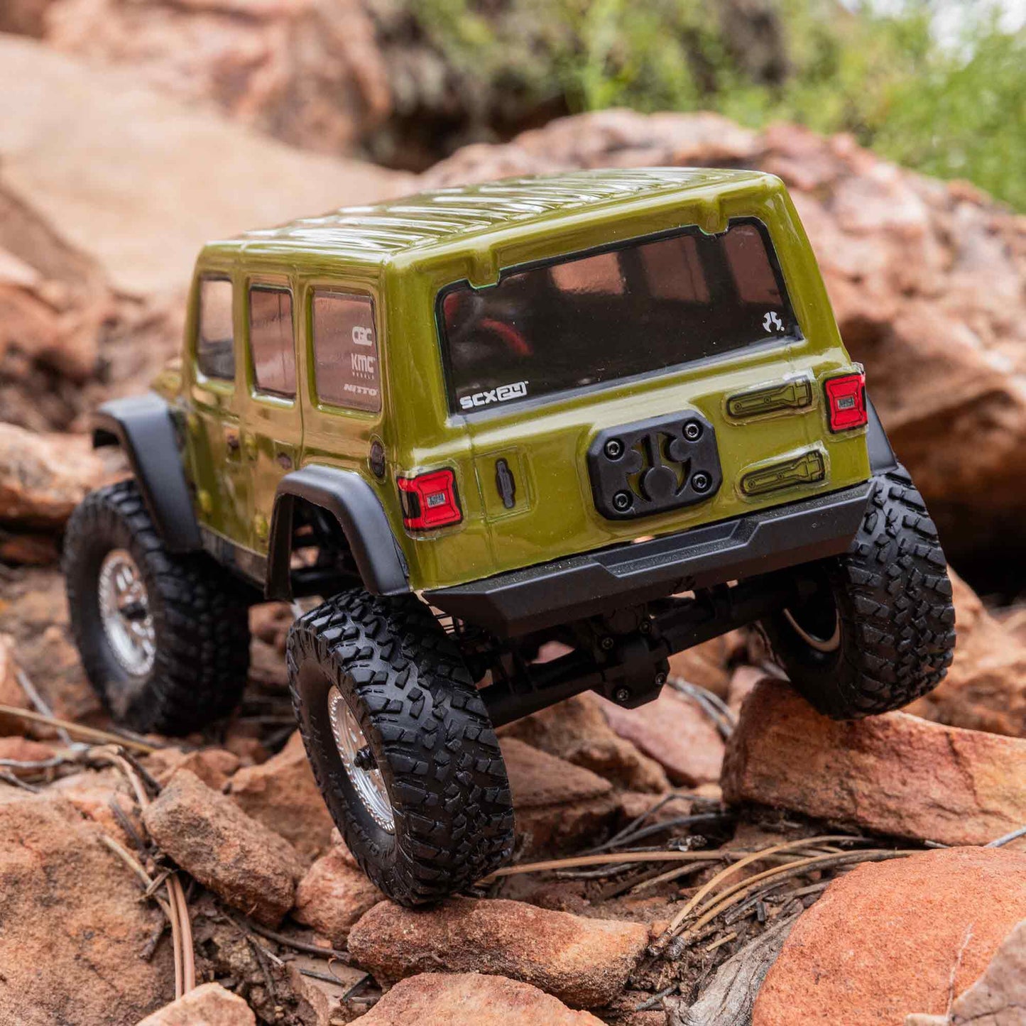 SCX24 2019 Jeep Wrangler JLU CRC, Green: 1/24 4WD RTR