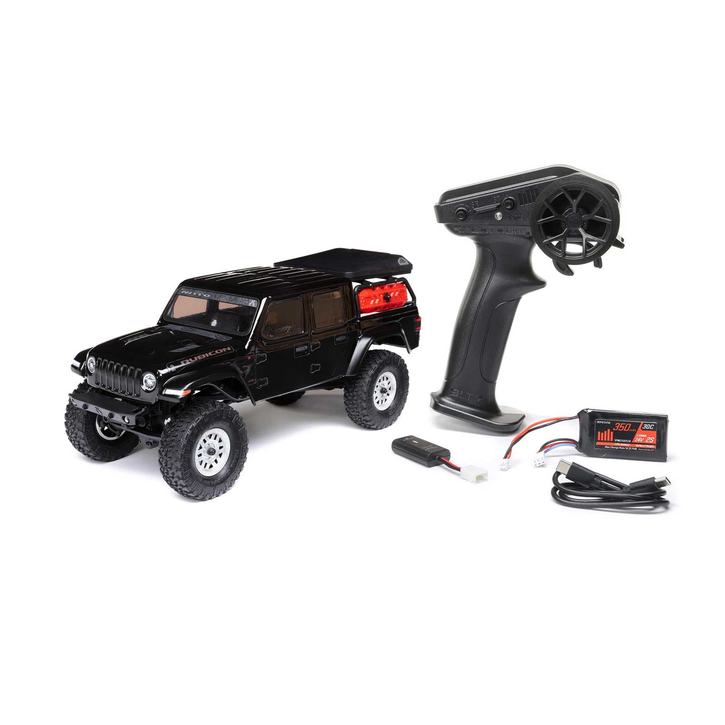 SCX24 Jeep Gladiator 4WD Rock Crawler RTR, Black