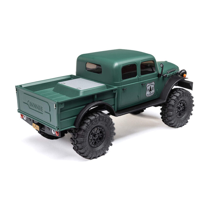 SCX24 40's 4 Door Dodge Power Wagon, Green: 1/24 4WD-RTR