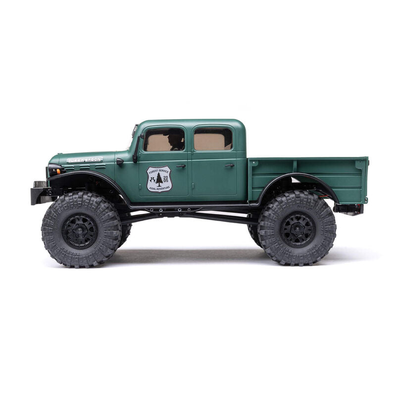 SCX24 40's 4 Door Dodge Power Wagon, Green: 1/24 4WD-RTR