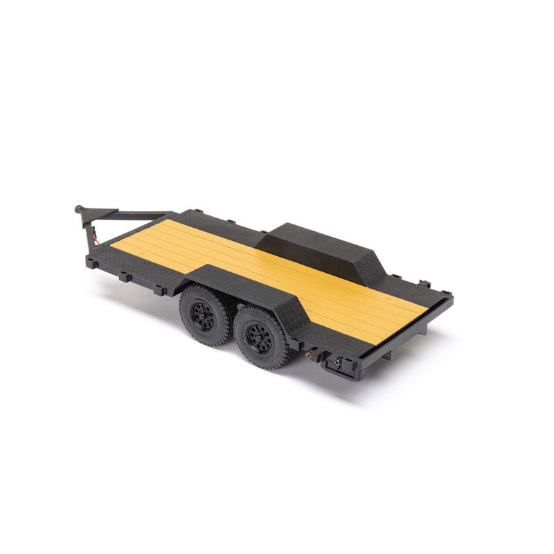 SCX24  1/24th Scale Flat Bed Vehicle Trailer with LED Taillights