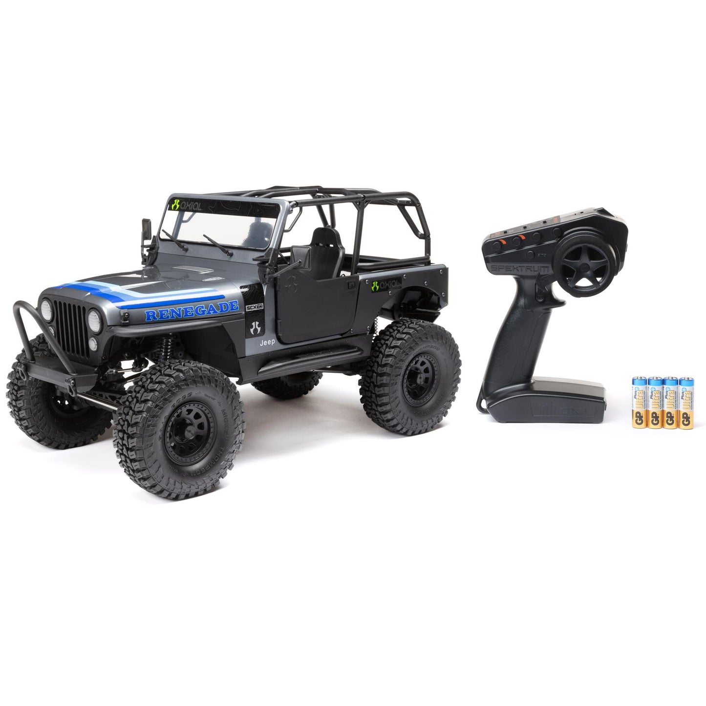 Axial 1/10 SCX10 III Jeep CJ-7 4WD Brushed RTR, Grey