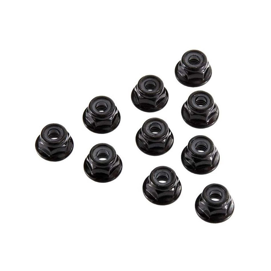 AX31250 Serrated Nylon Lock Nut Black 4mm (10)