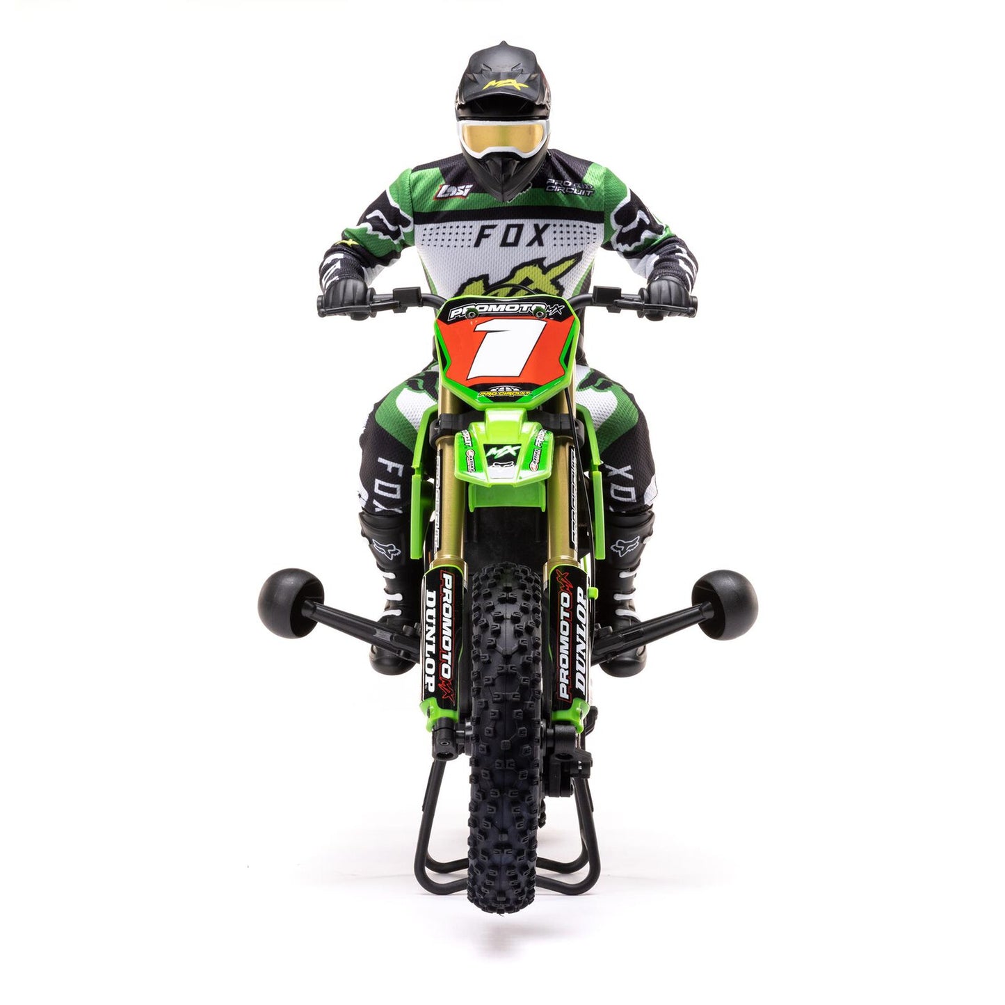 Losi 1/4 Promoto-MX Motorcycle RTR with Battery and Charger, Pro Circuit Green