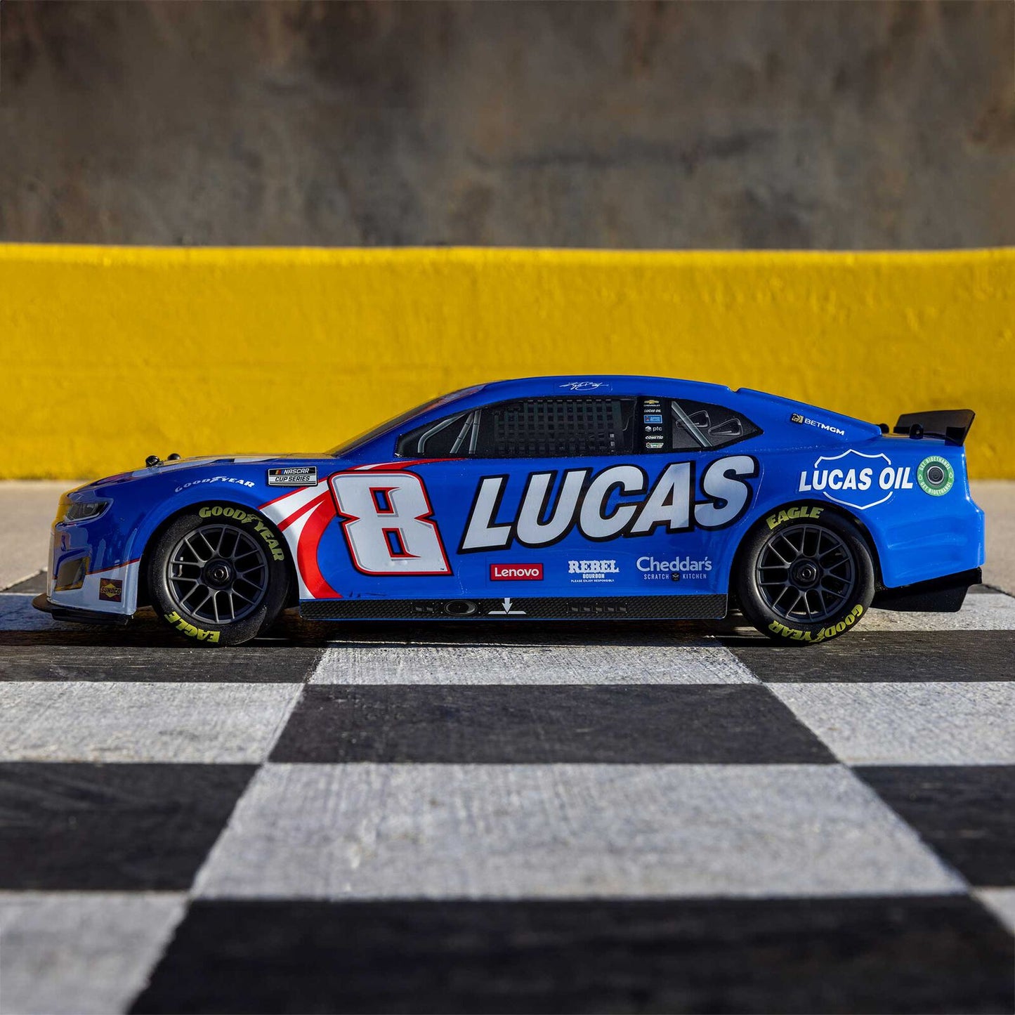 Losi 1/12 NASCAR AWD RC Racecar, Kyle Busch No. 8 Lucas Oil 2024 Chevrolet ZL1 Camaro