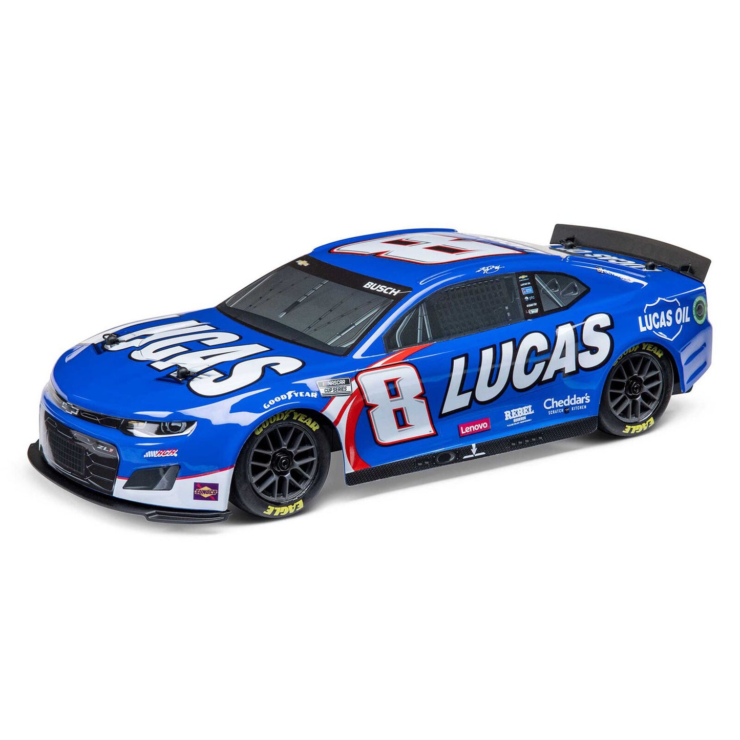 Losi 1/12 NASCAR AWD RC Racecar, Kyle Busch No. 8 Lucas Oil 2024 Chevrolet ZL1 Camaro