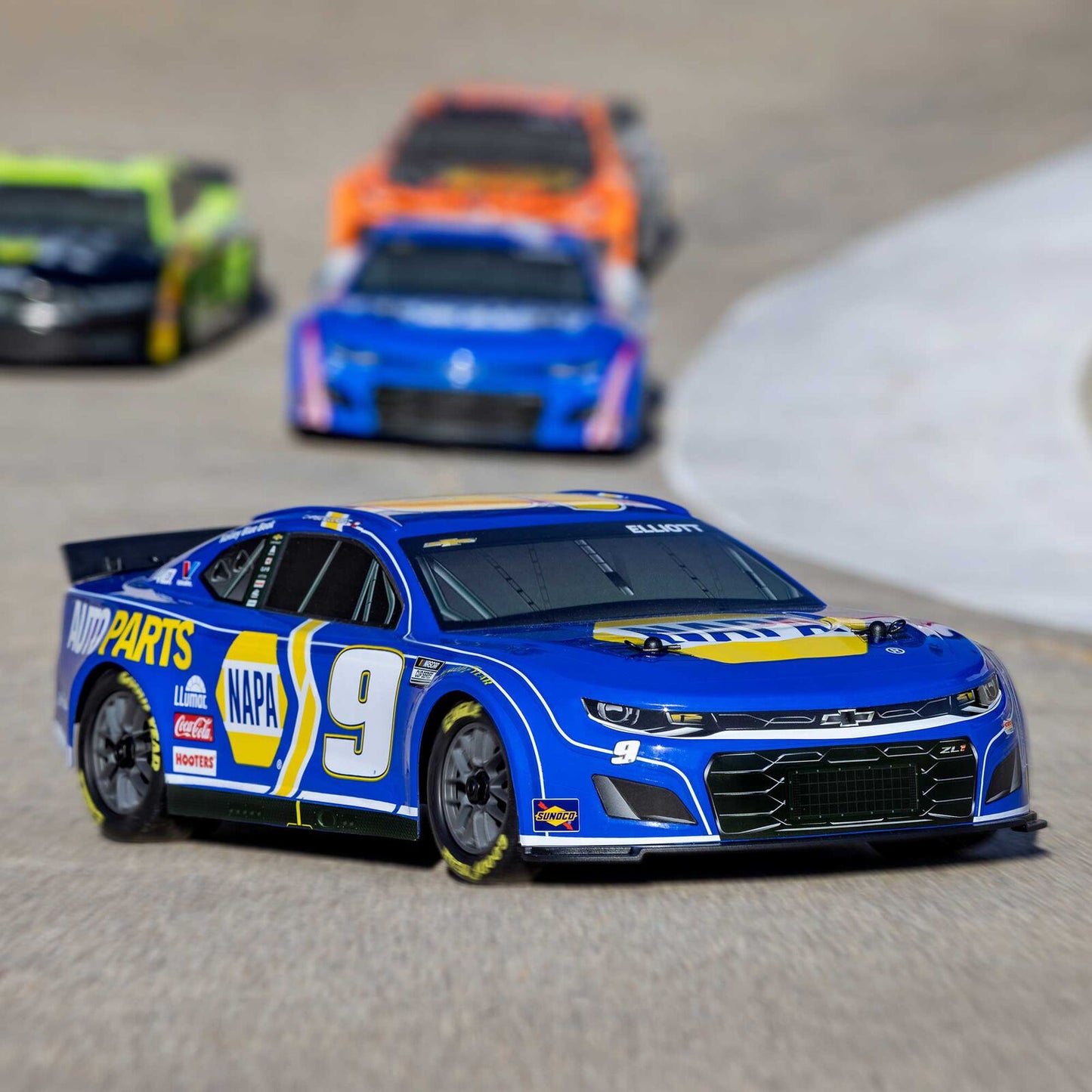 Losi 1/12 NASCAR AWD RC Racecar, Chase Elliott No. 9 NAPA 2024 Chevrolet ZL1 Camaro