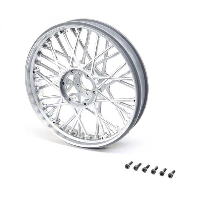 Losi Front Wheel Set Satin Chrome: PM-MX