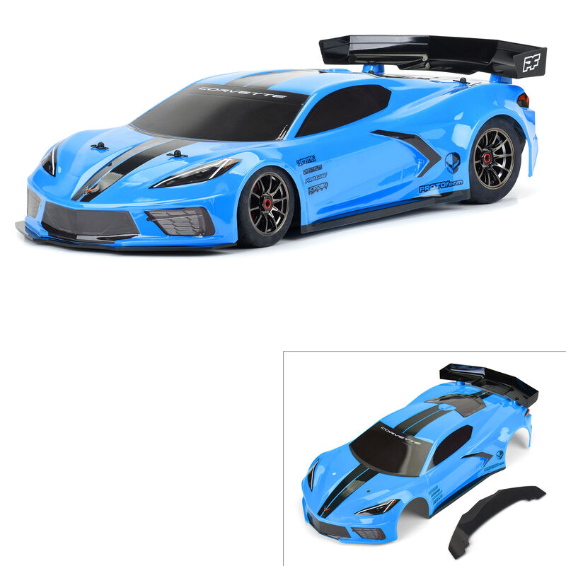 1/7 Chevy Corvette C8 Painted Body (Blue): Felony