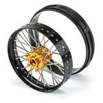 1/4 Pro-Spec Aluminum V2 Bead Front Wheel, Assembled, Black/Gold: Promoto-MX