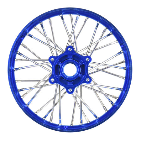 1/4 Pro-Spec Aluminum V2 Bead Rear Wheel, Assembled, Blue: Promoto-MX