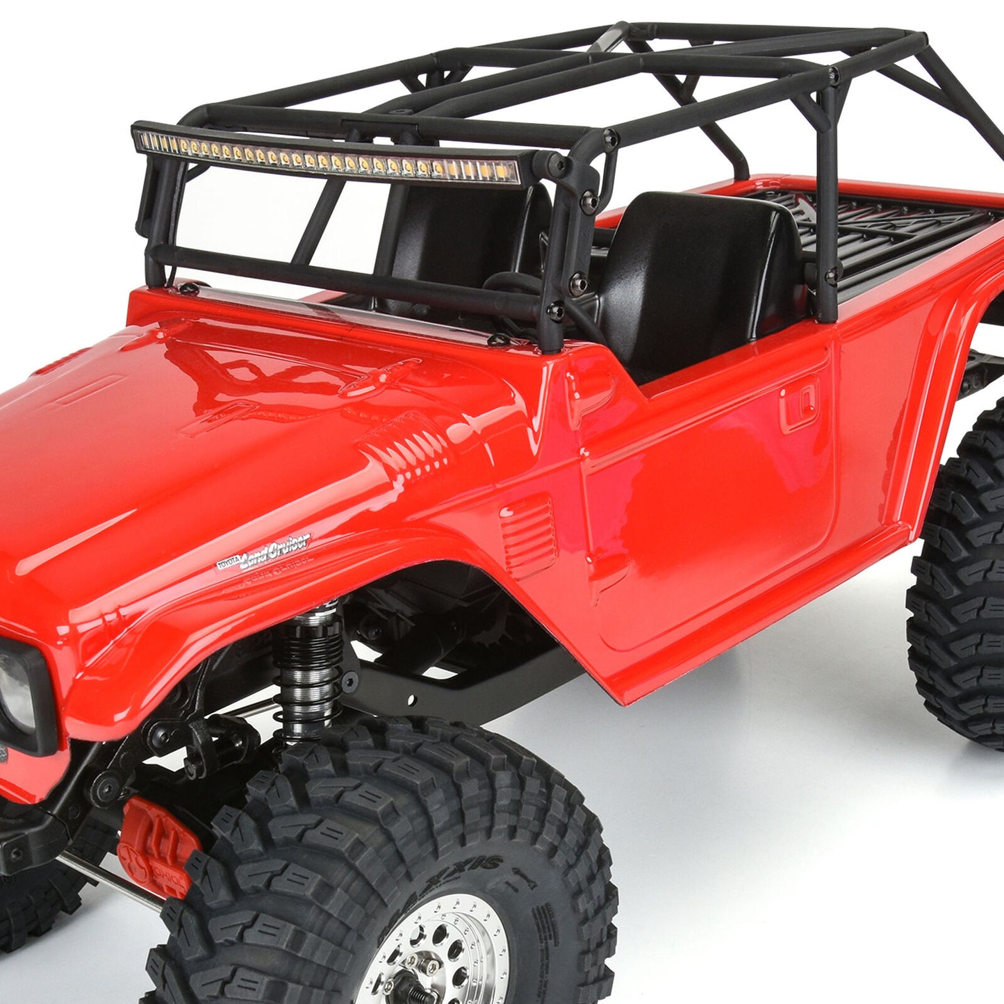 1979 Toyota Land Cruiser FJ40 Clear Body with Trail Cage & Scale Molded Accessories for 12.3"" (313mm) Wheelbase Scale Crawlers