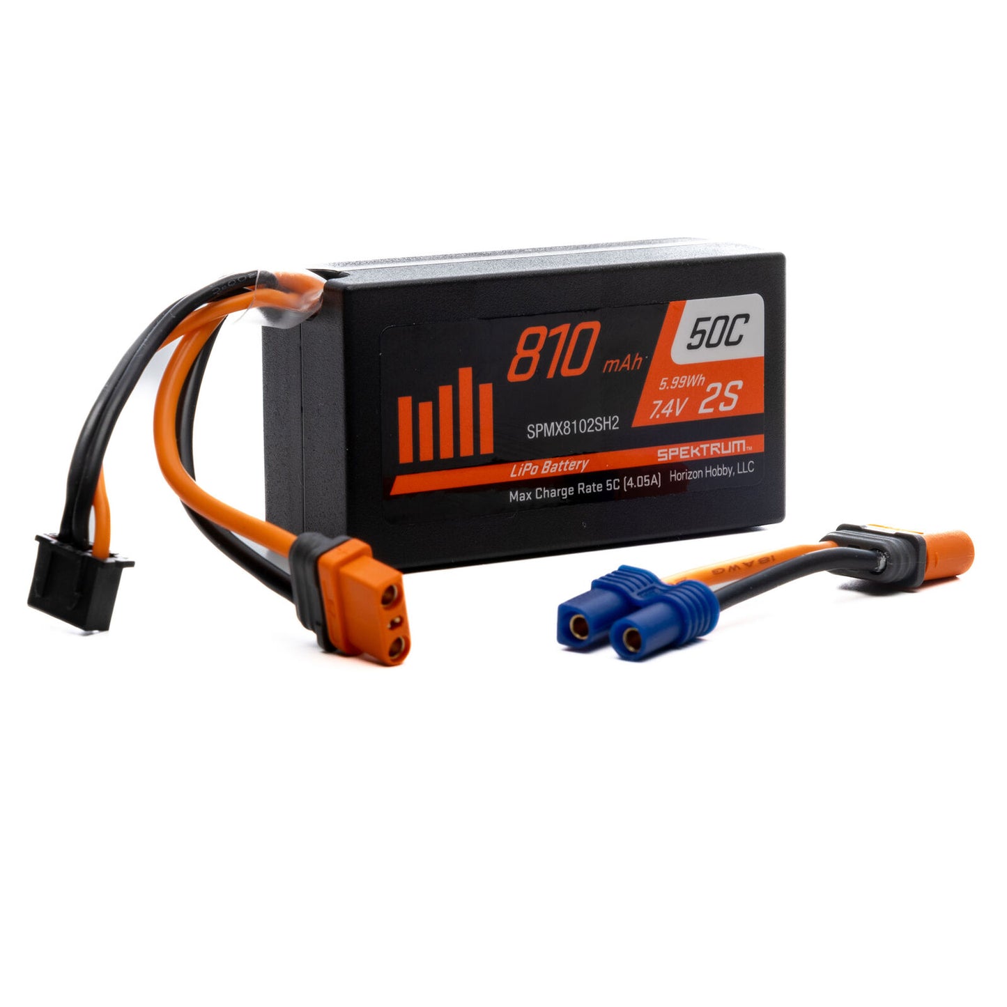 Smart 810mAh 2S 7.4V 50C Mini LiPo; IC2