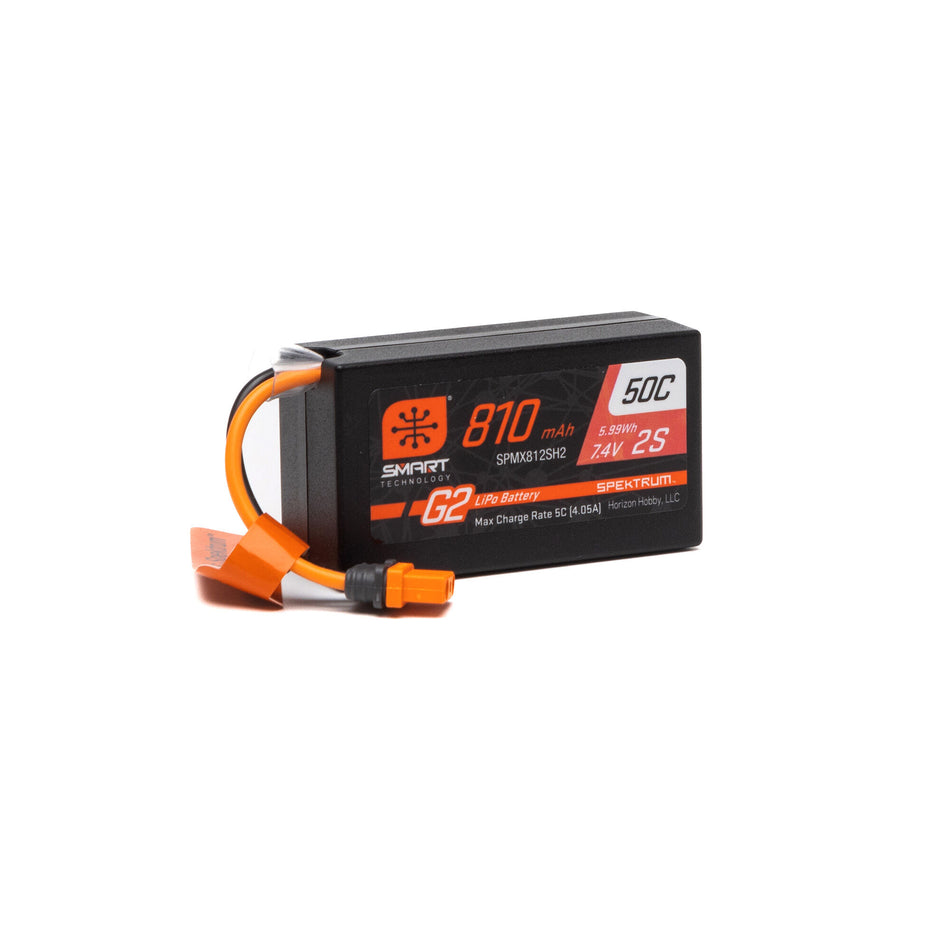 810mAh 2S 7.4V Smart G2 50C LiPo; IC2