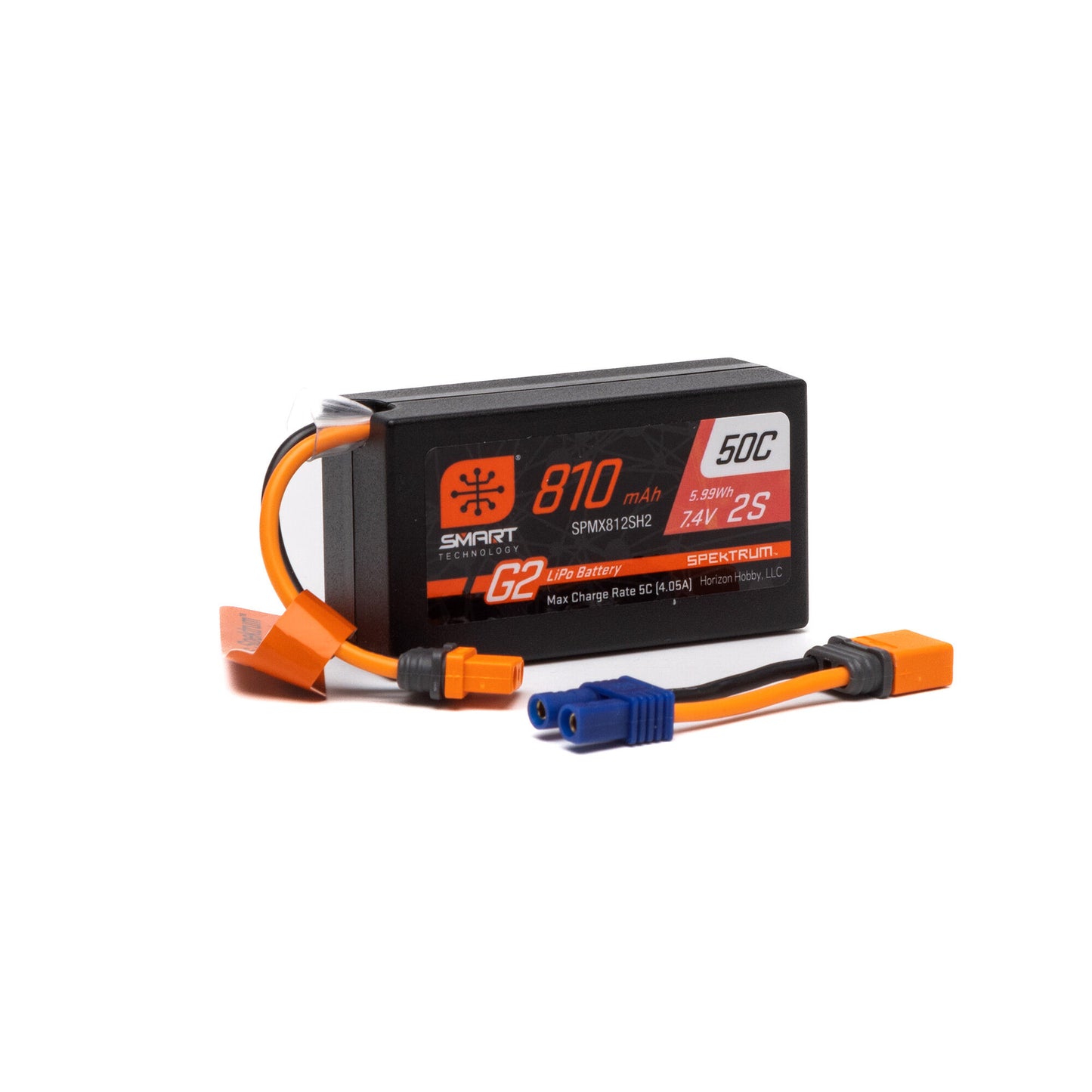 810mAh 2S 7.4V Smart G2 50C LiPo; IC2