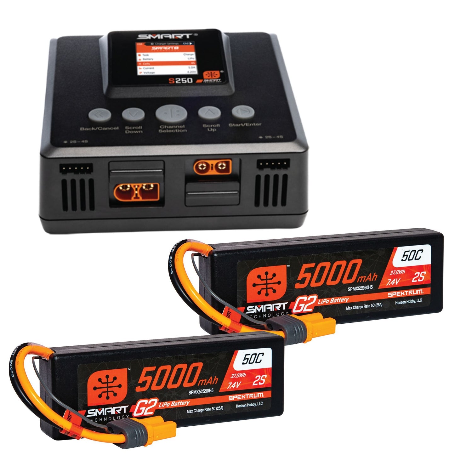 Smart Powerstage 4S Surface Bundle: (2) G2 5000mAh 2S LiPo IC5 & S250 Charger