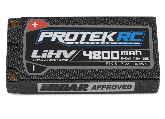 ProTek RC 2S 130C Low IR Si-Graphene + HV LCG Shorty LiPo Battery (7.6V/4800mAh)