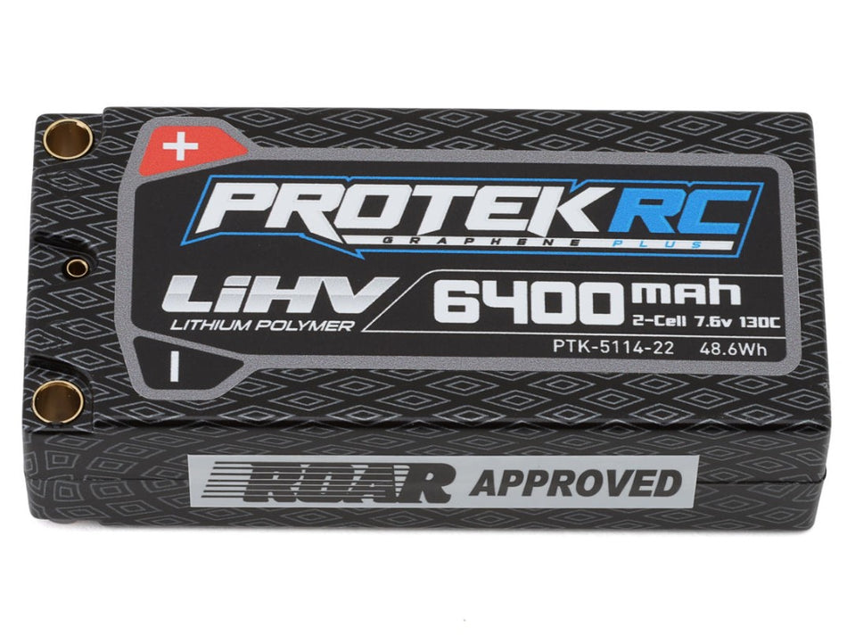 ProTek RC 2S 130C Low IR Si-Graphene + HV Shorty LiPo Battery (7.6V/6400mAh)