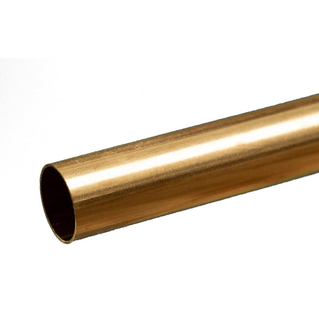 Round Brass Tube: 1/2" OD x 0.014" Wall x 12" Long