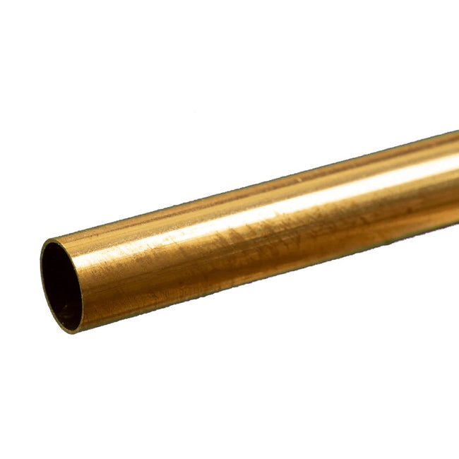 Round Brass Tube: 17/32" OD x 0.014" Wall x 12" Long