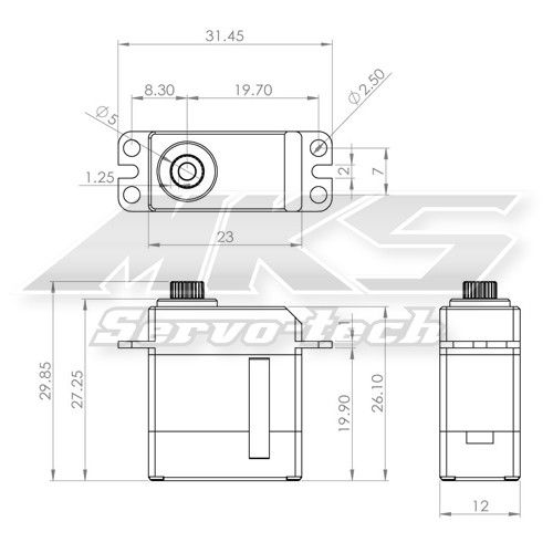 MKS Servos HV93 Metal Gear Micro Digital Servo (High Voltage)