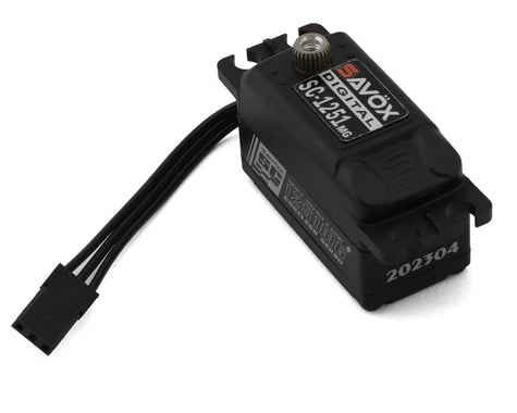 Savox Black Edition, Low Profile Digital Servo with Soft Start, 0.09sec / 125oz @ 6V