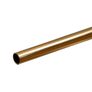 Round Brass Tube: 7/32" OD x 0.014" Wall x 12" Long