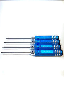 Metric High Speed Steel Hex Driver Set w/ Blue Handles (4pc)