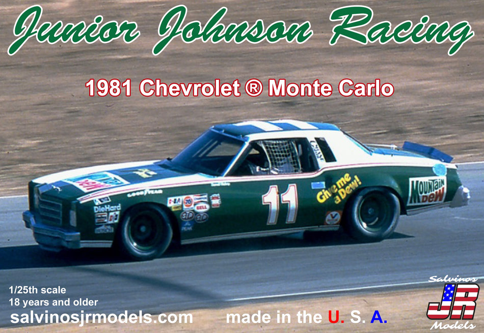 1/25 Junior Johnson Racing 1981 Chevrolet Monte Carlo, Driven by Darrell Waltrip Plastic Model Car K