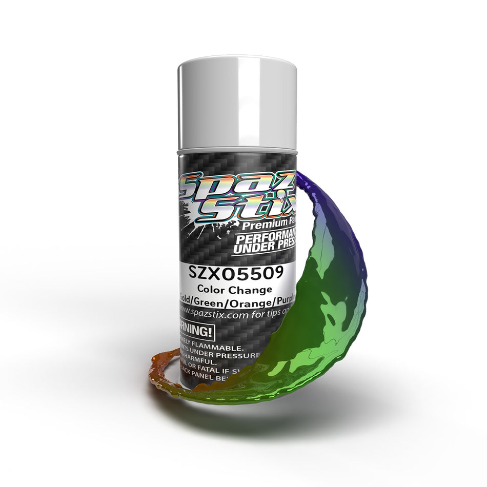 Color Change Aerosol Paint, Gold/Green/Orange/Purple, 3.5oz Can