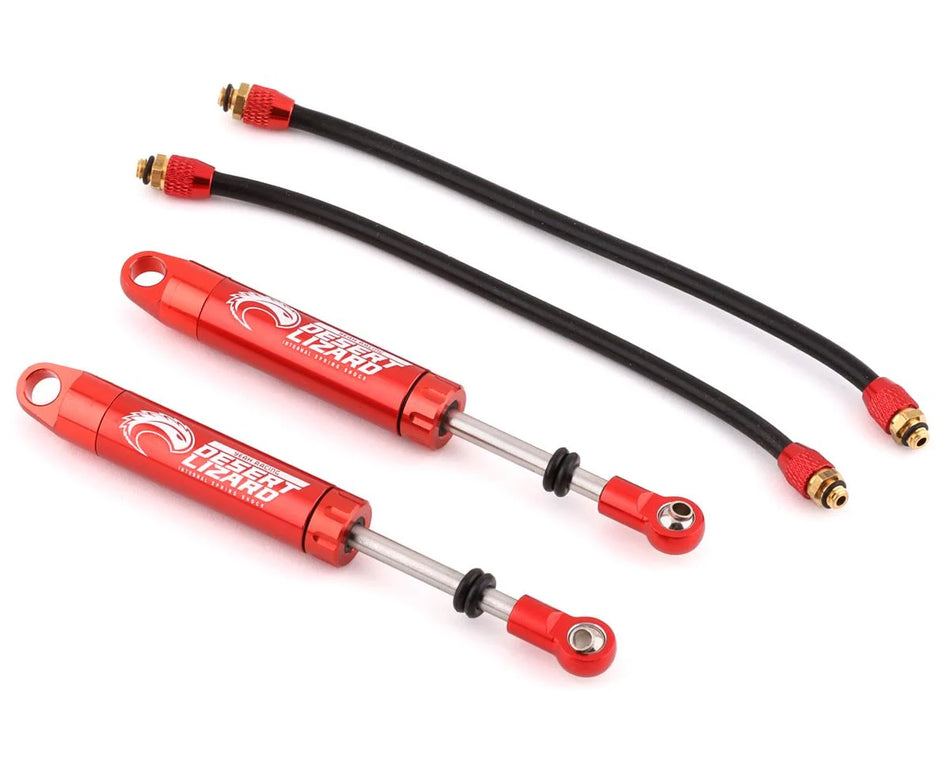 Yeah Racing Desert Lizard Piggyback Shocks w/Reservoir (Red) (2) (100mm)