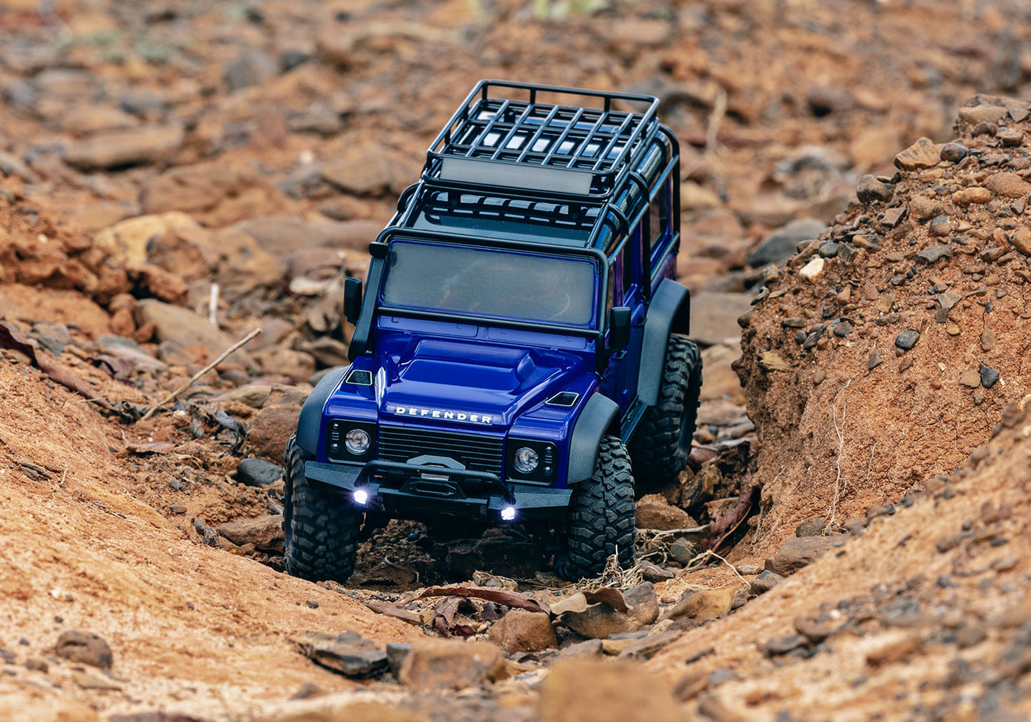 97054-1 TRX-4M Defender 1/18th Scale Crawler Blue