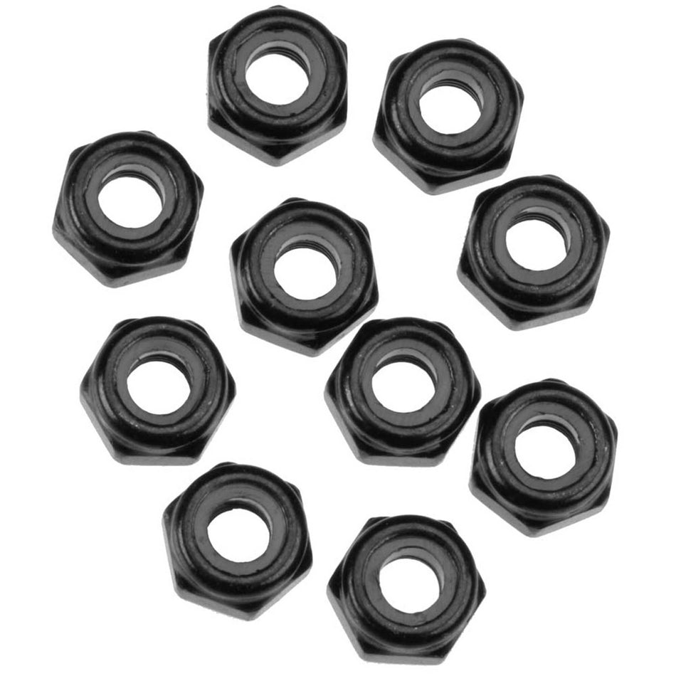 AXA1053 Nylon Locking Hex Nut M3 Black (10)