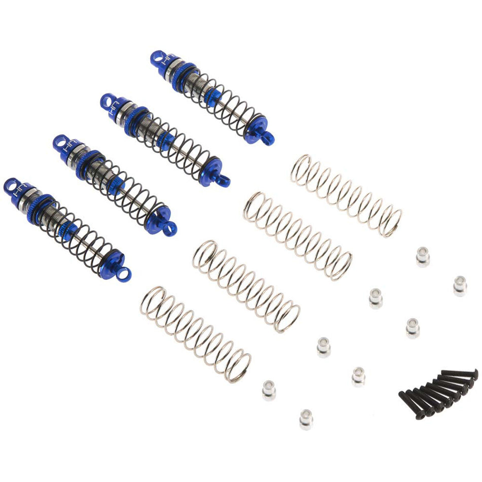 Hot Racing Threaded Aluminum Shocks (Blue