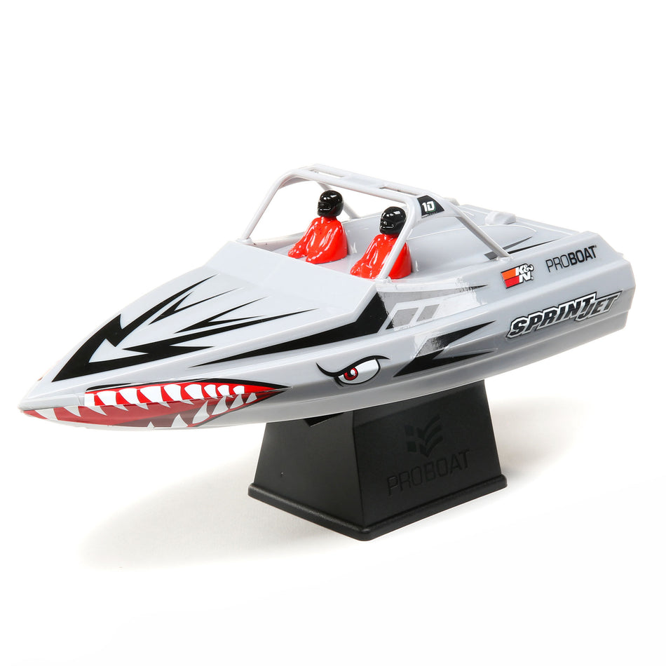 Sprintjet 9" Self-Righting Deep-V Jet Boat Brushed RTR, Silver