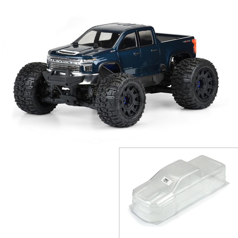 1/8 Pro-Line 2021 Chevy Silverado 2500 HD Clear Body: E-REVO 2.0 & MAXX