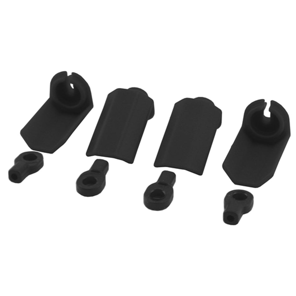 RPM Shock Shaft Guards, Black (4): Traxxas 1/10