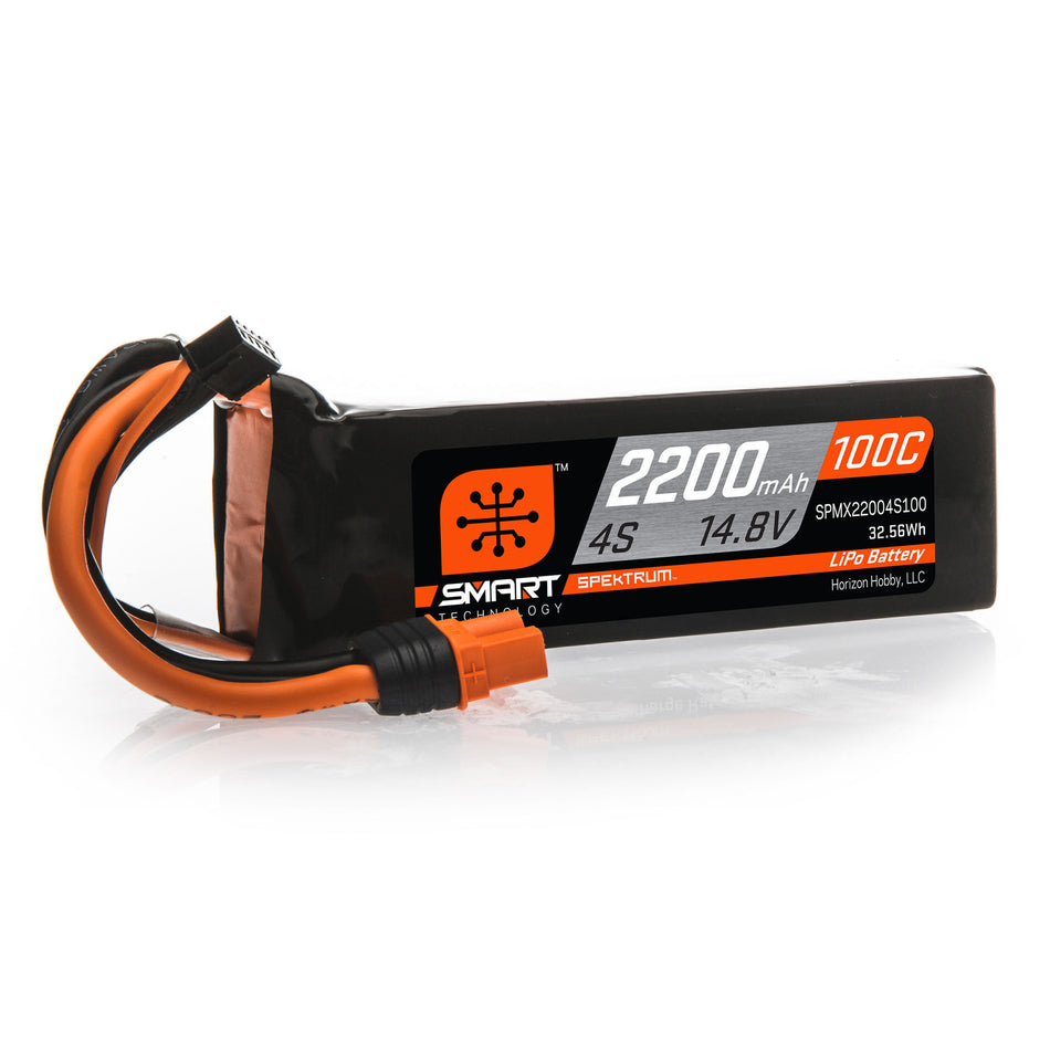 SPMX22004S100 2200mAh 4S 14.8V 100C Smart LiPo Battery; IC3