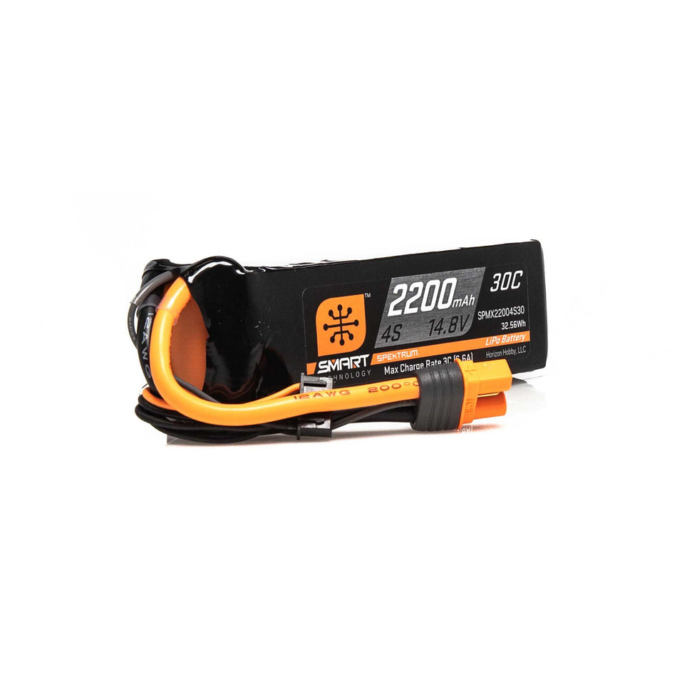 Spektrum 2200mAh 4S 14.8V 30C Smart LiPo Battery; IC3